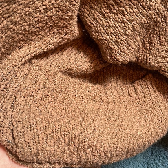 La Miel Cozy Brown Knit Cardigan with Pockets - Picture 5 of 5